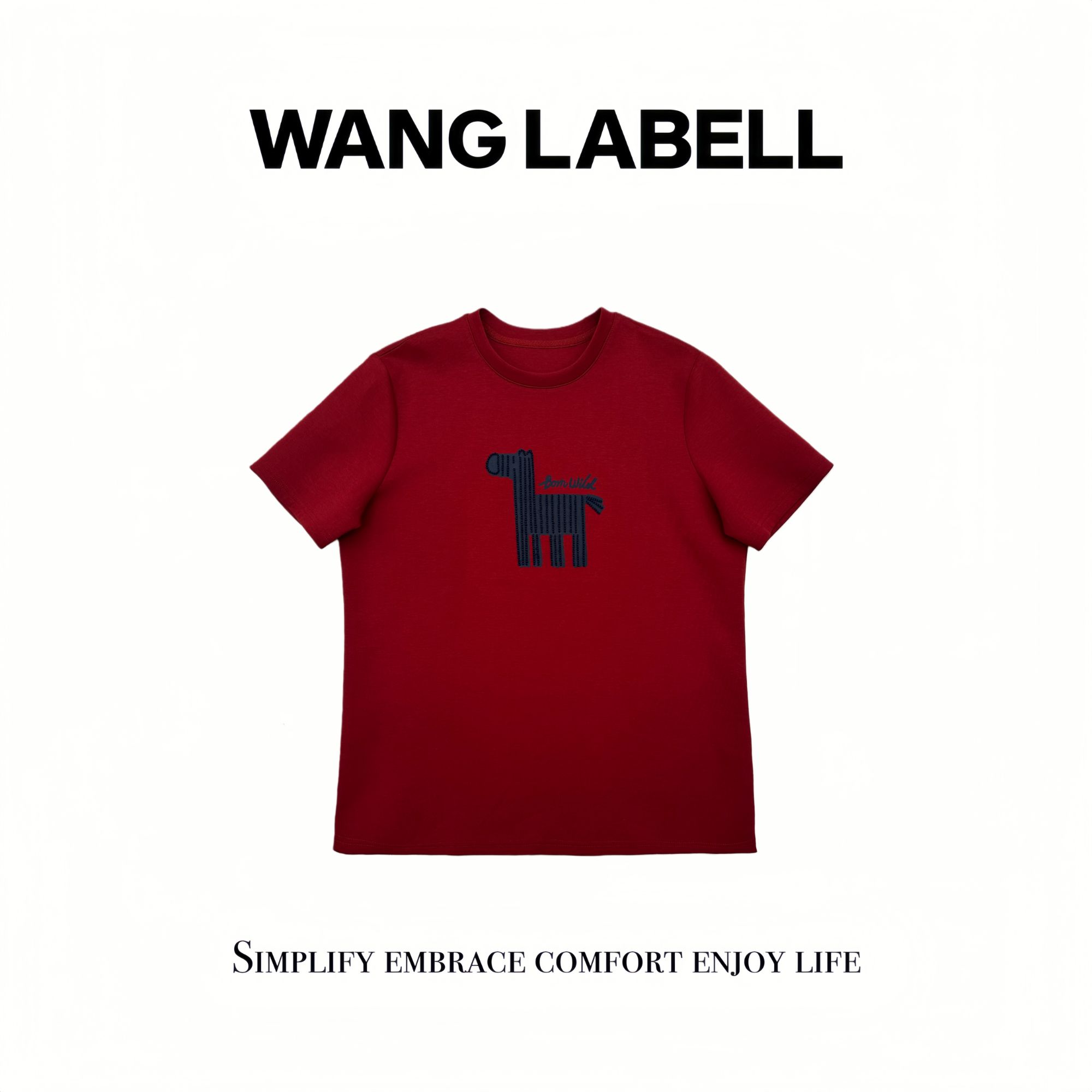 【26SS】|   新年小马半袖  春夏红色圆领百搭