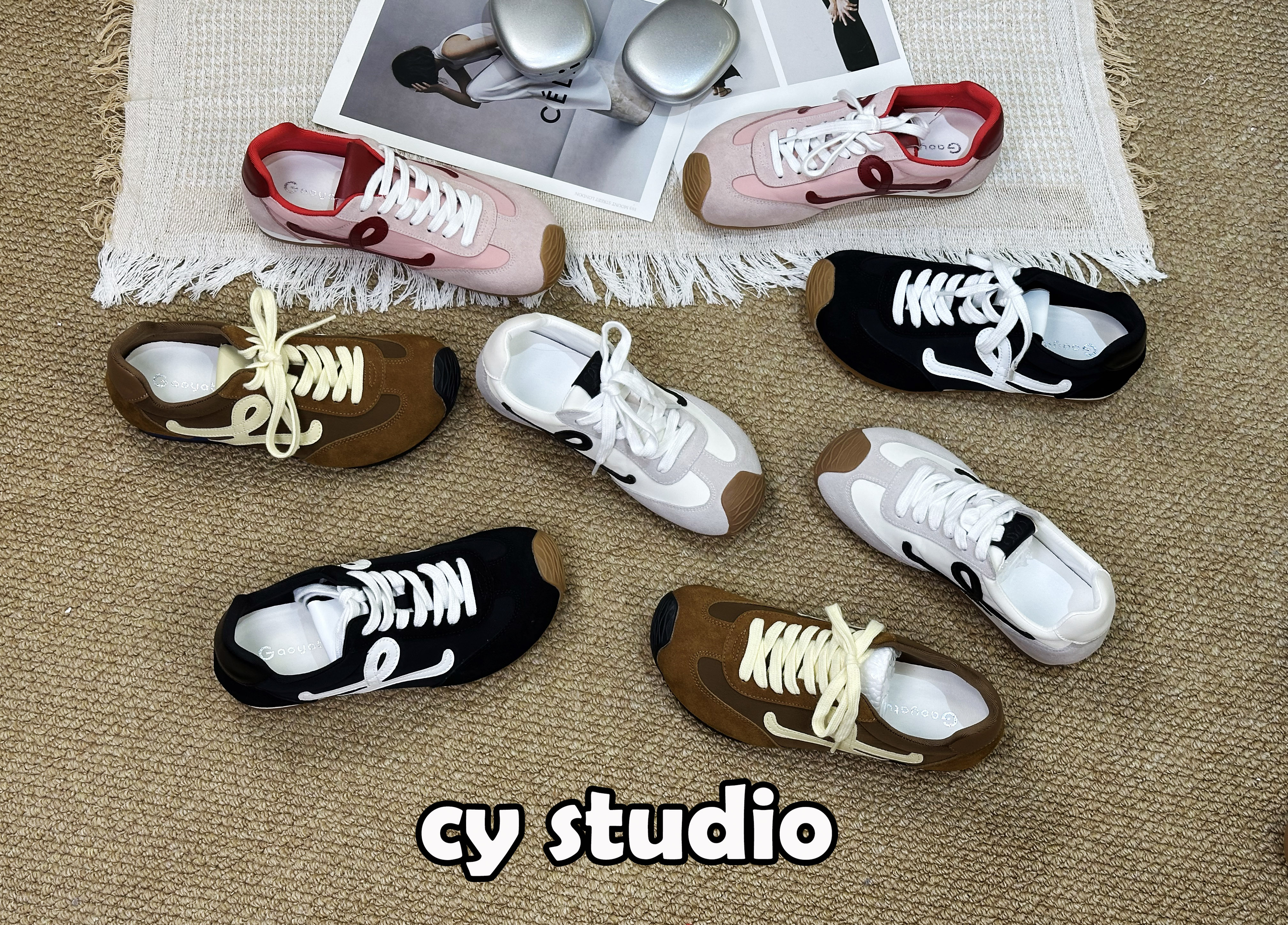 厚底单鞋女2025新款德训鞋不对称大鞋头系带运动休闲鞋百搭阿甘鞋