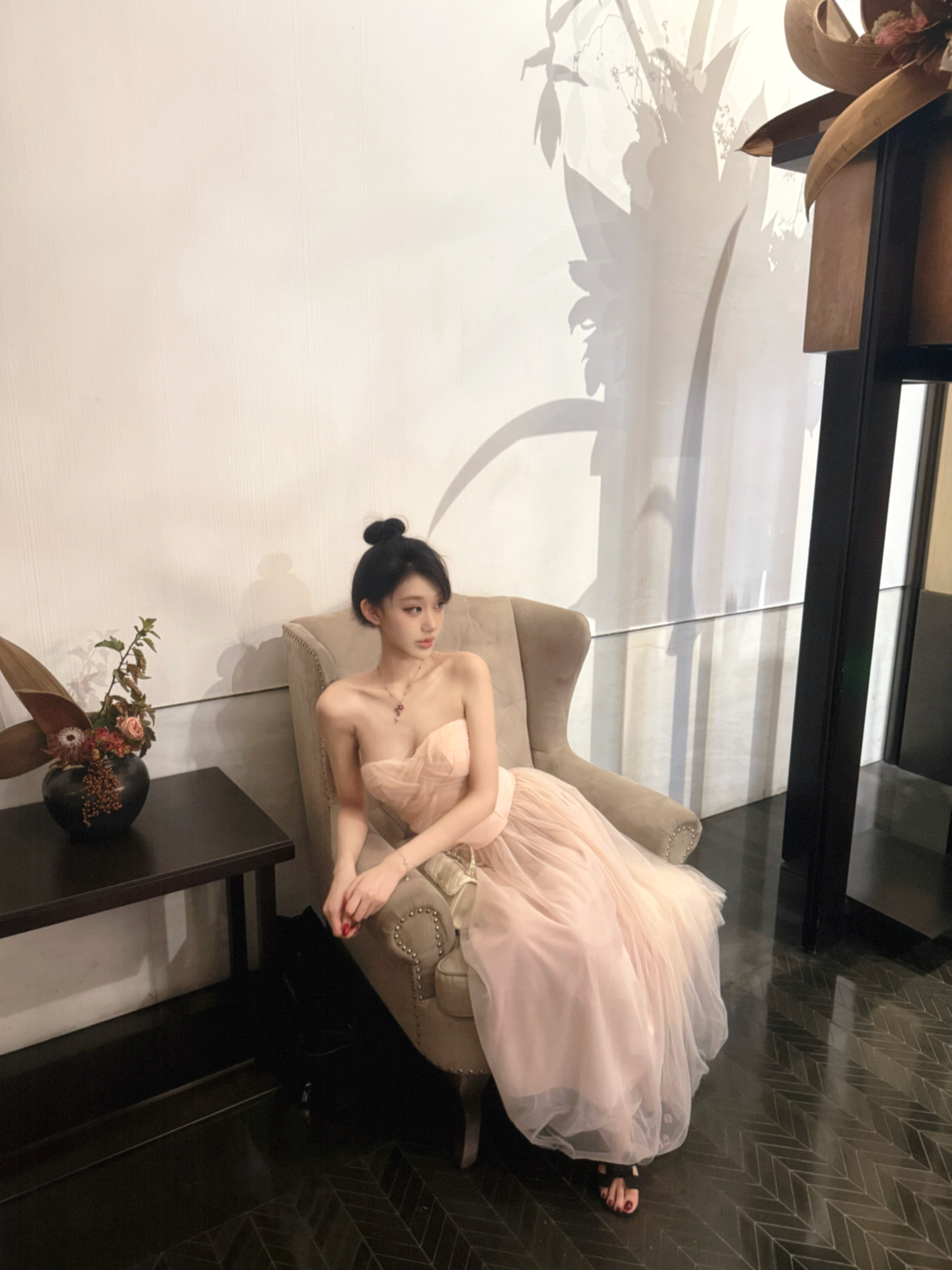 Honey泡芙【蜜桃梦境】纯欲风甜美抹胸鱼骨胸衣网纱仙女裙套装