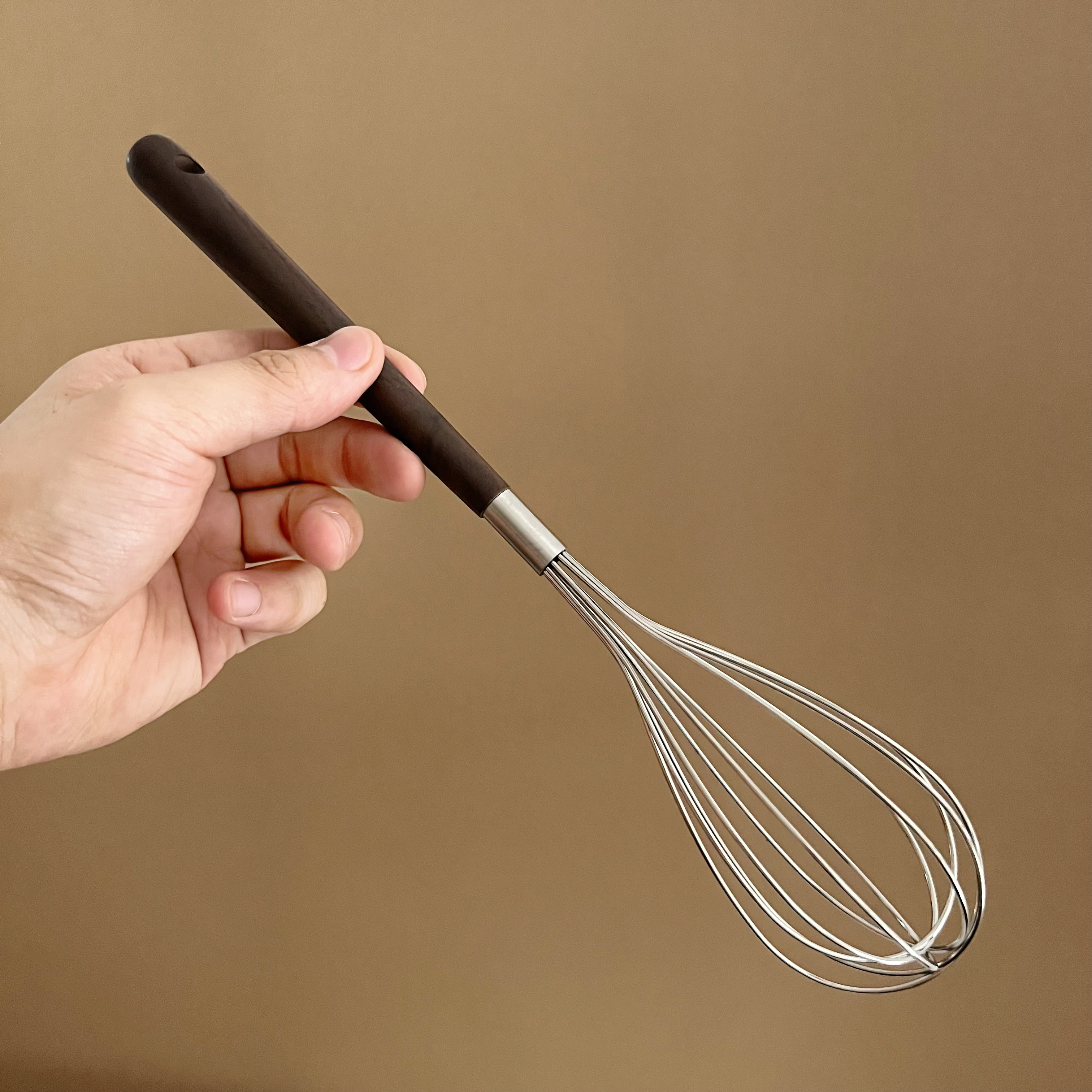 304胡桃木不锈钢打蛋器烘培专用手动奶油打发器手持搅拌棒家用