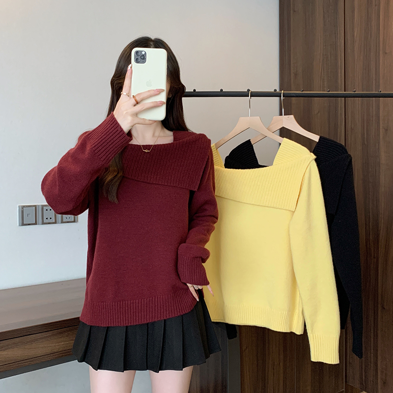 JJ71804春秋新款胖mm大码女时尚百搭显瘦软糯保暖针织上衣毛衣