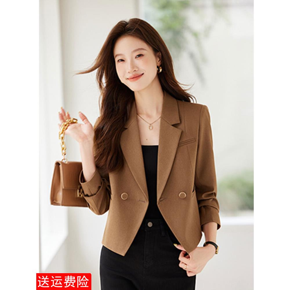 美拉德短款西装外套女春秋季2026新款秋装时尚高级感西服女士上衣