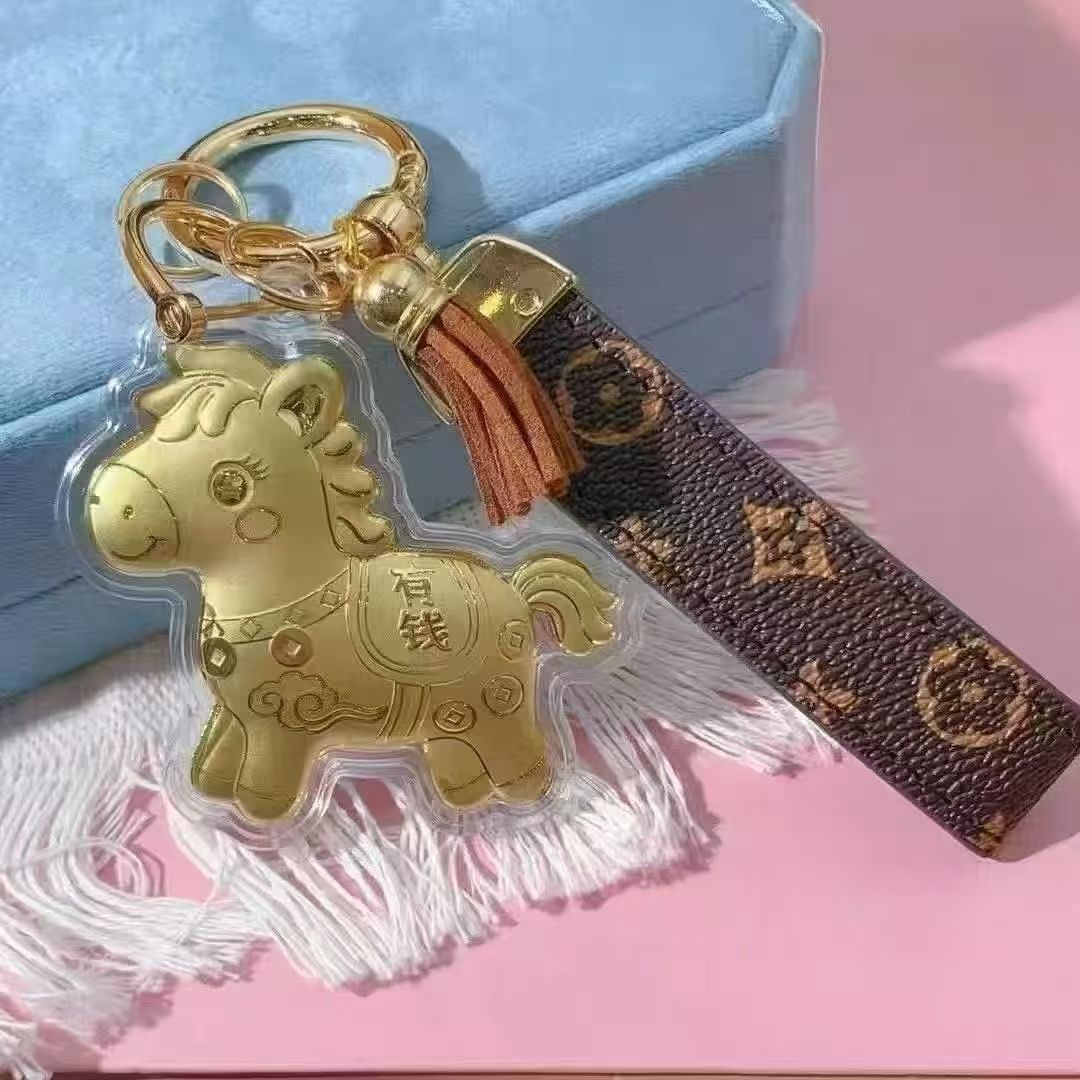 2026马年小马钥匙扣挂件马上有钱可爱卡通钥匙包包挂饰