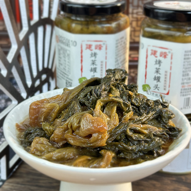 老宁波土特产建峰烤菜罐头180g青菜即食熟食卤素食下饭菜酱菜泡菜