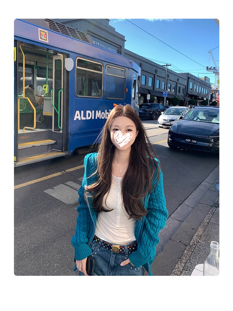 【里斯本早秋】慵懒风毛衣开衫外套女连帽麻花针织上衣#Q65