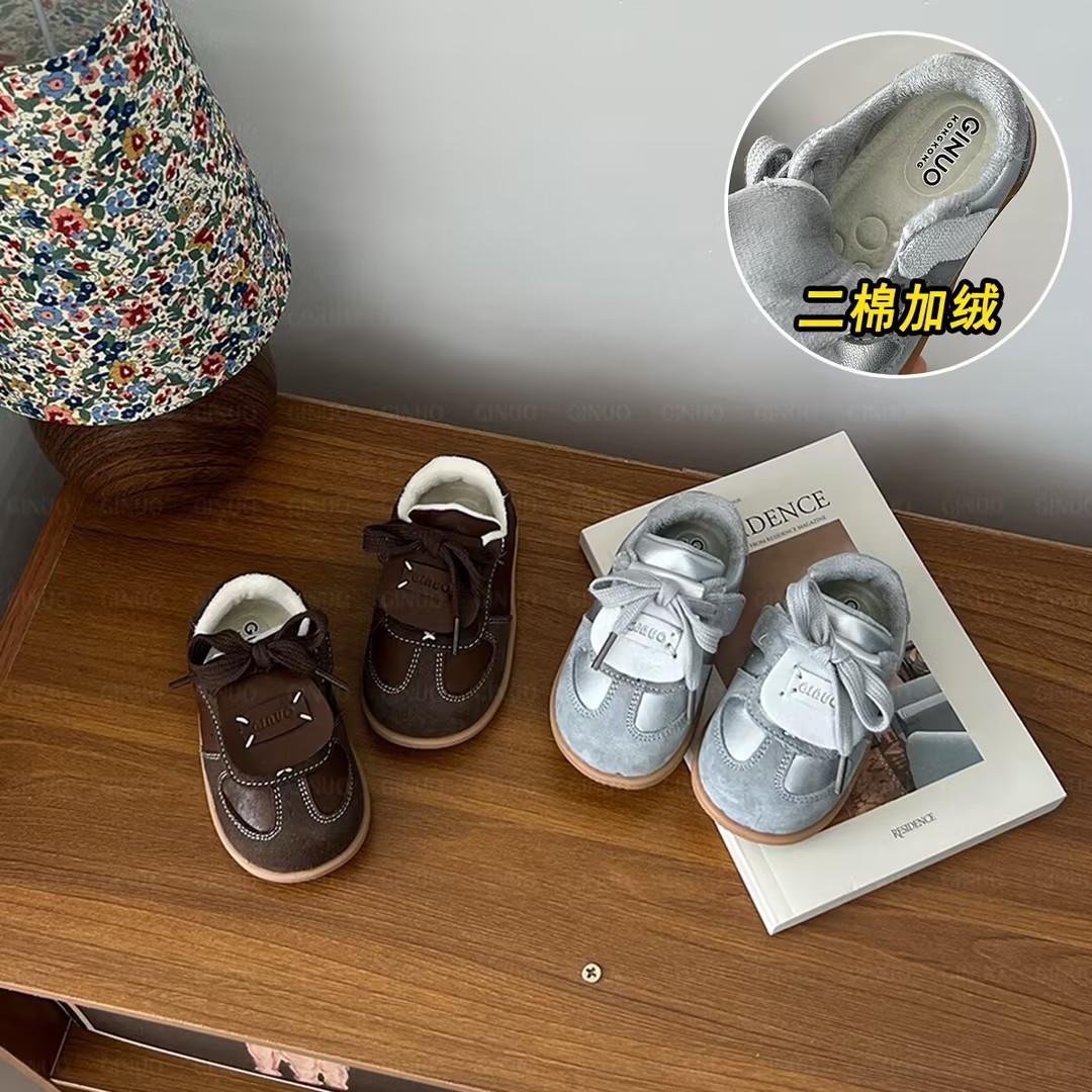 Gina加绒婴儿鞋子软底冬季款女宝宝板鞋男宝学步鞋小童棉鞋0789