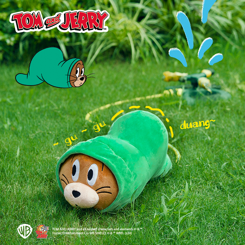 猫和老鼠杰瑞毛绒抱枕毯子二合一