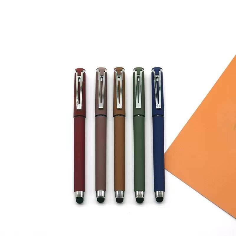 彩琦商务款大容量中性笔黑色红色