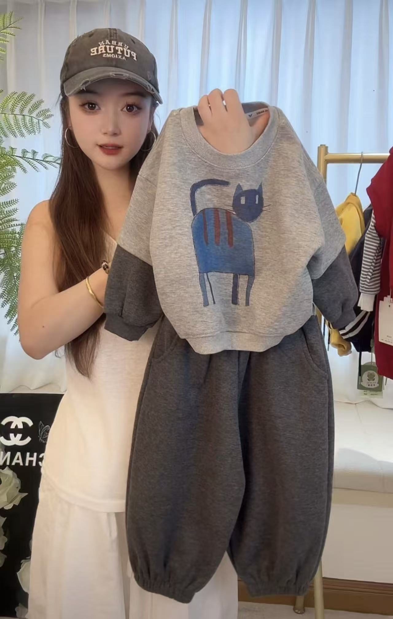 2025新款秋季儿童韩版拼接长袖宝宝秋装休闲假两件套装