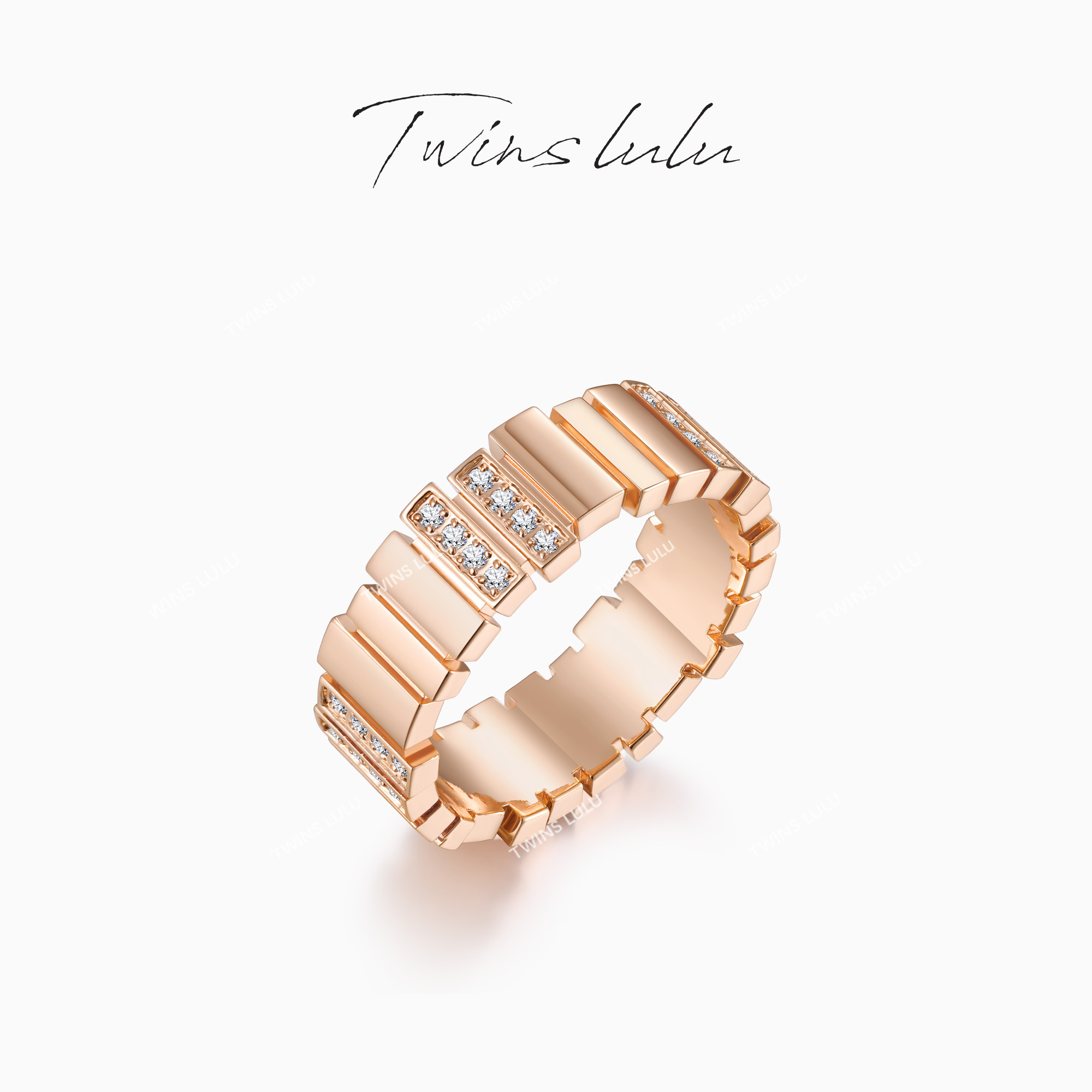 TWINS LULU 镀K金 时尚精致气质时尚氛围感彩色戒指TSS7754