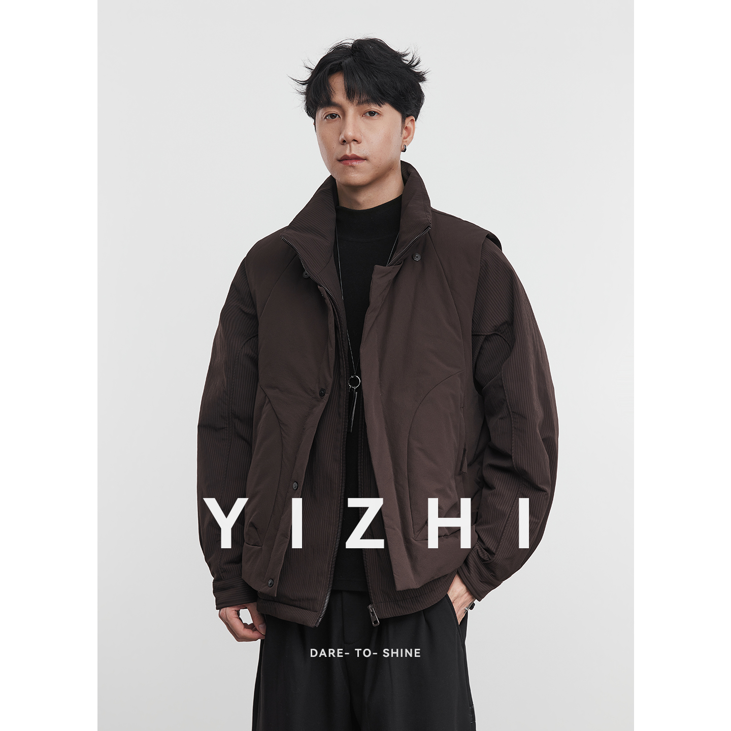 亦止『零度冬岑』三合一真两件90白鸭绒立领羽绒服冬季保暖时尚外套