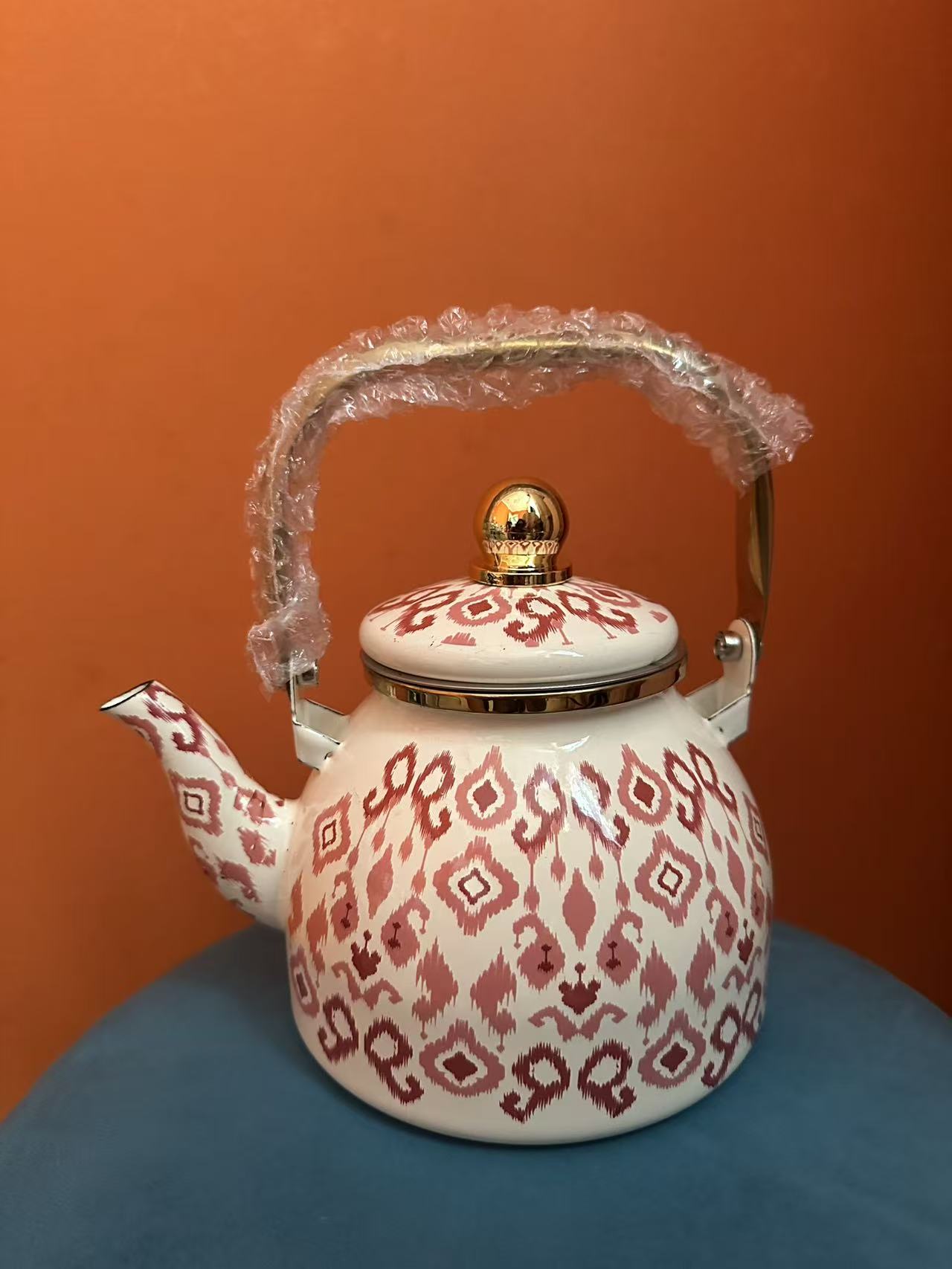【简爱好物】轻奢复古家用搪瓷珐琅彩水壶茶壶1.2升