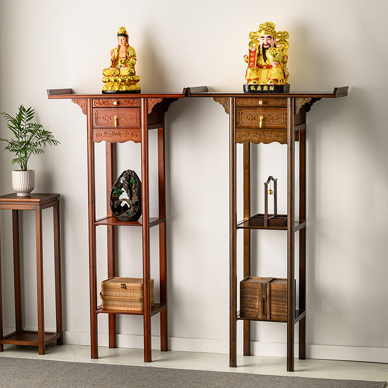 贡家用客厅玄关台家窄条案现代关公佛台供桌家用招财玄关玄关柜