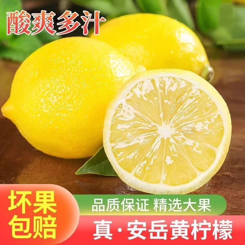 25年鲜果正宗安岳柠檬酸爽多汁3斤5斤9斤装果香果香新鲜黄柠檬