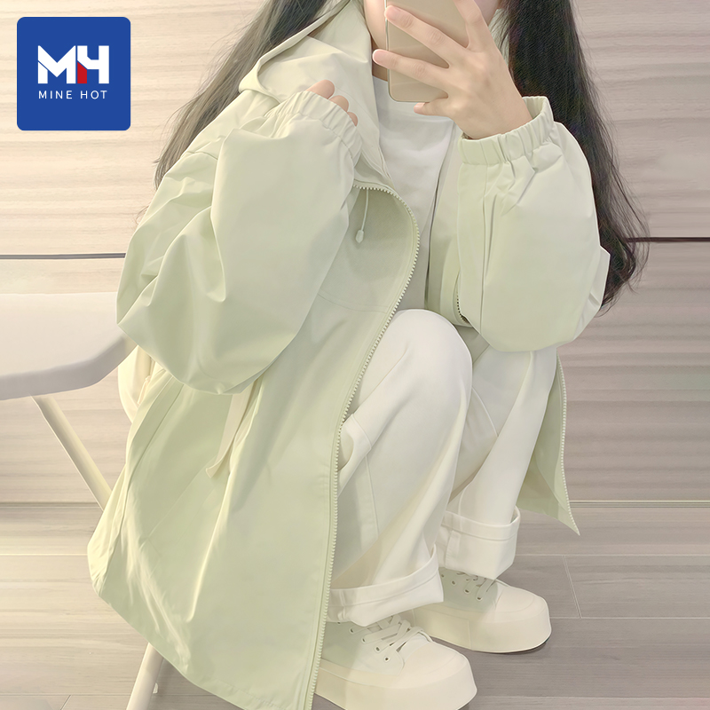 唐狮集团MH风衣外套女春秋潮牌防风防水高级感女生户外爬山冲锋衣