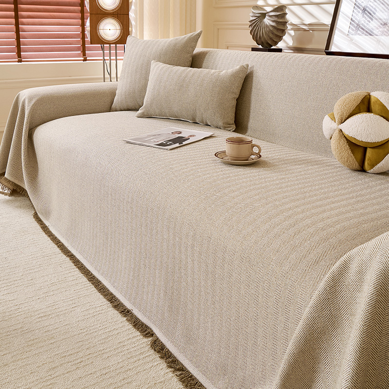 纯色简约风格四季通用一片式沙发盖布防猫抓沙发巾防滑盖巾盖布巾