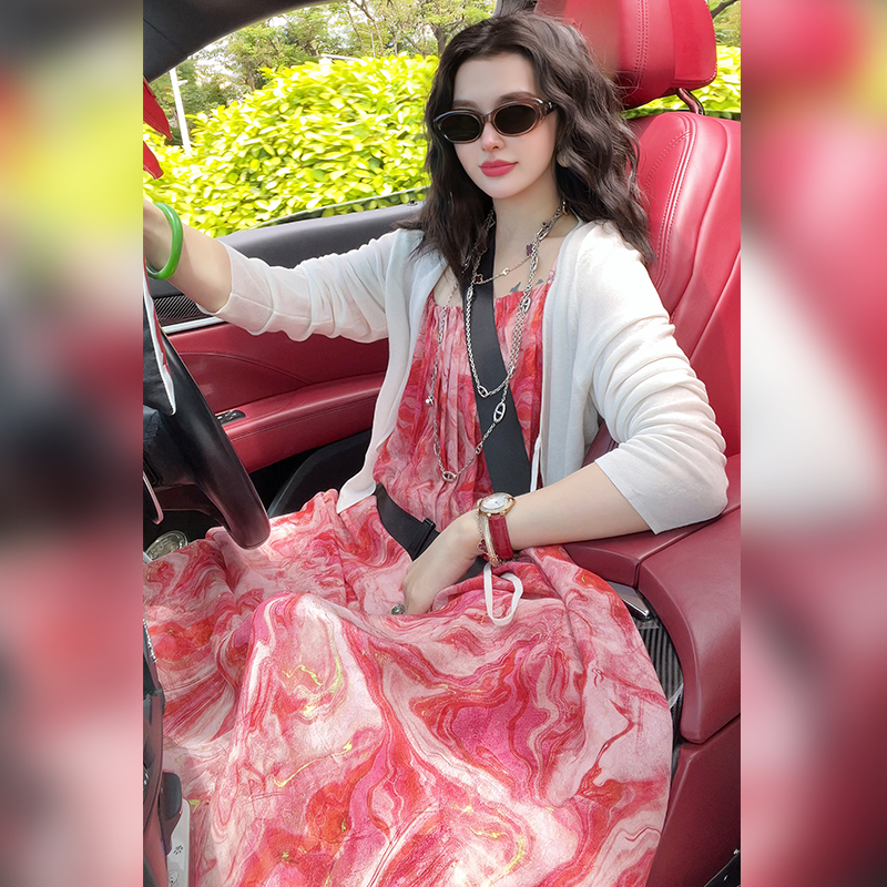 【Linda姐高端线】夏季气质慵懒风百搭爆款吊带连衣裙AS5LYH2368