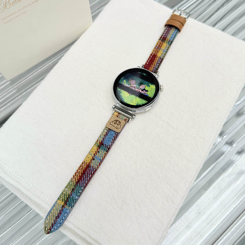 适用华为gt5/4手表带watch4gtpro彩虹多巴胺女款卡通小新腕带表带