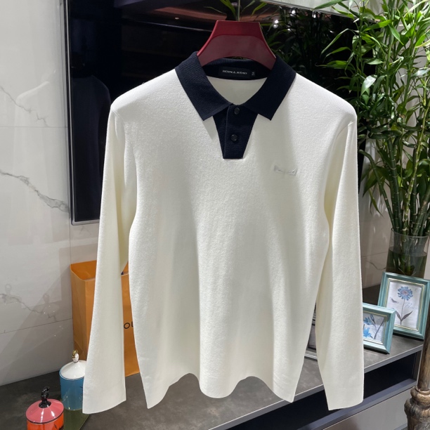 【孟璐高端·轻奢男装】LL｜MENGLU2025｜高端欧货长袖POLO毛衫