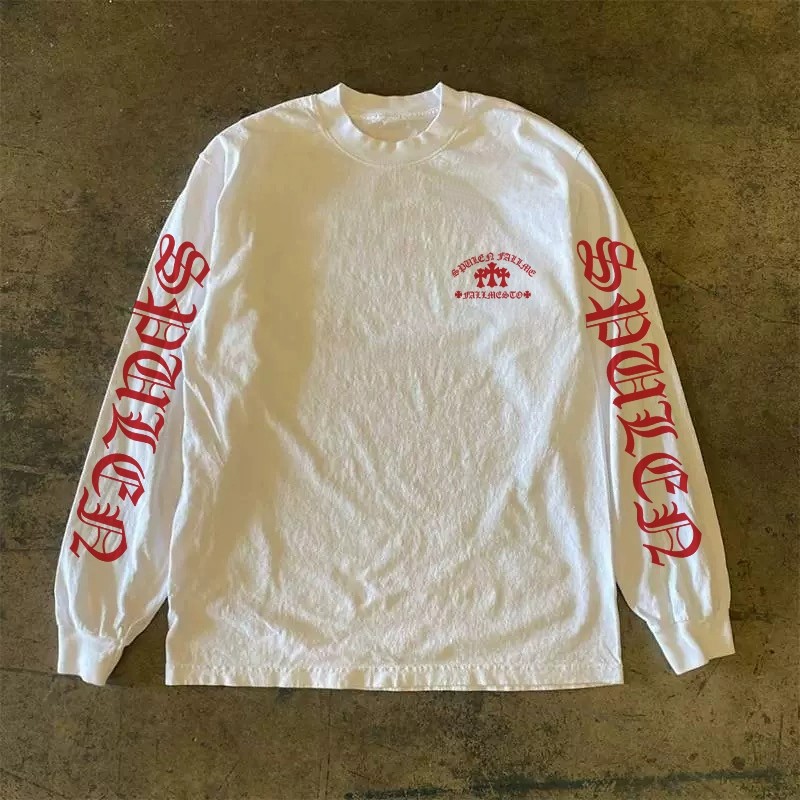 300克重磅！慵懒小众美式街头情侣百搭上衣新款休闲长袖t恤原宿风