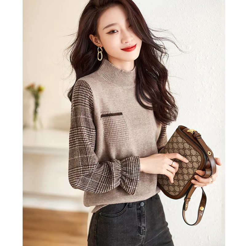 拉夏贝尔针织衫女款爆款2025新款春秋慵懒风上衣别致独特漂亮小衫