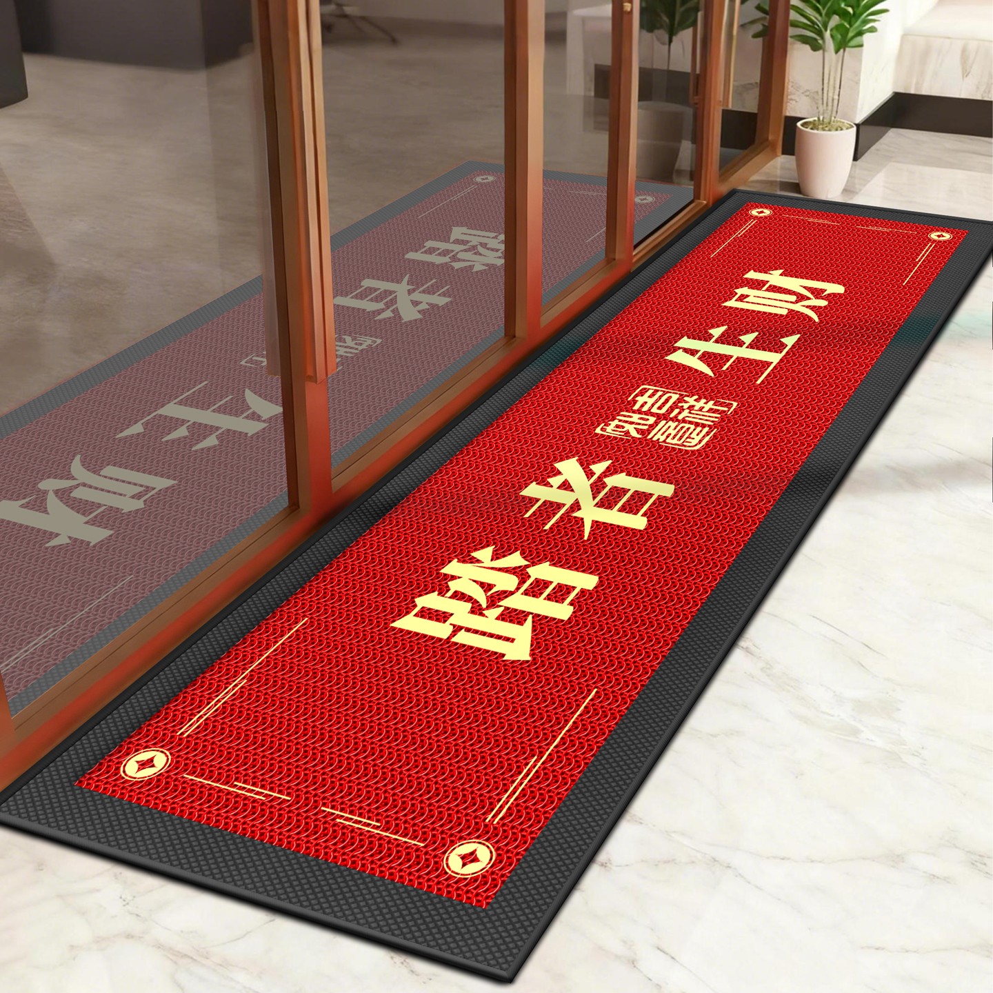 商用门口蹭脚地垫写字楼酒店门口脚踏垫店铺室外防滑垫地毯定制款