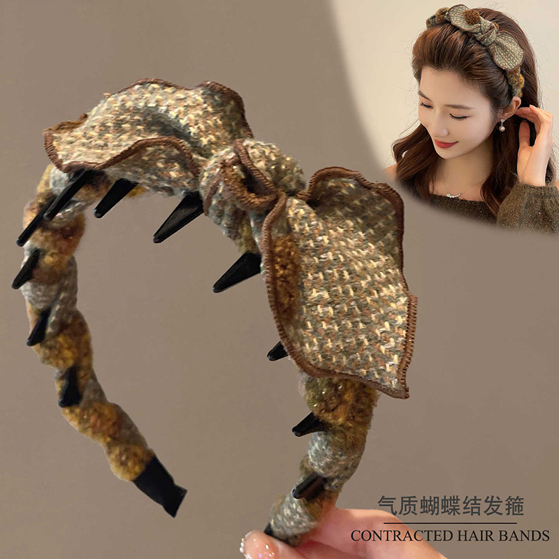 蝴蝶结发箍女高颅顶2025新款秋冬发带洗脸头箍宽边压发卡发捆头饰