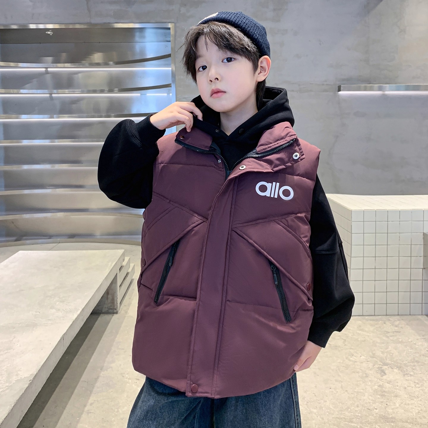 儿童装男童休闲马甲棉秋冬款2025新款加厚外穿大童男孩背心冬季潮