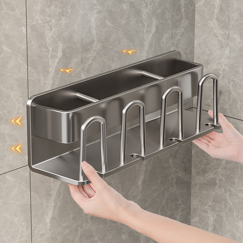 文丽牙刷牙膏置物架浴室卫生间各种神器厕所洗漱台收纳架子免打孔