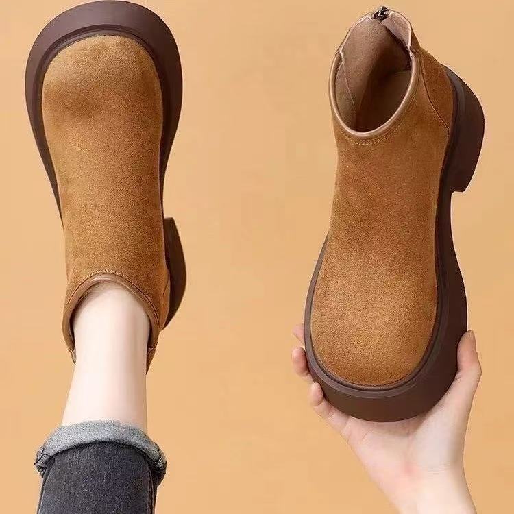 休闲风马丁靴雪地靴冬季纯色棉鞋