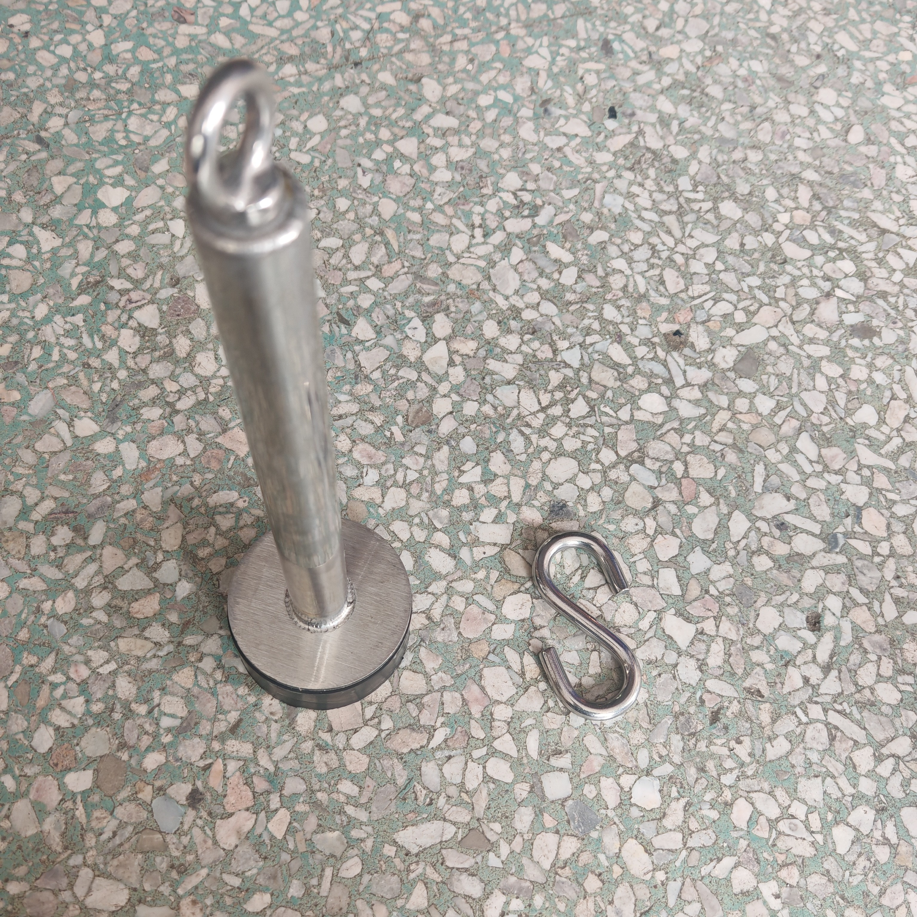 LZS 腕力不锈钢托杆 手腕 挂哑铃片 25高托杆 健身器械