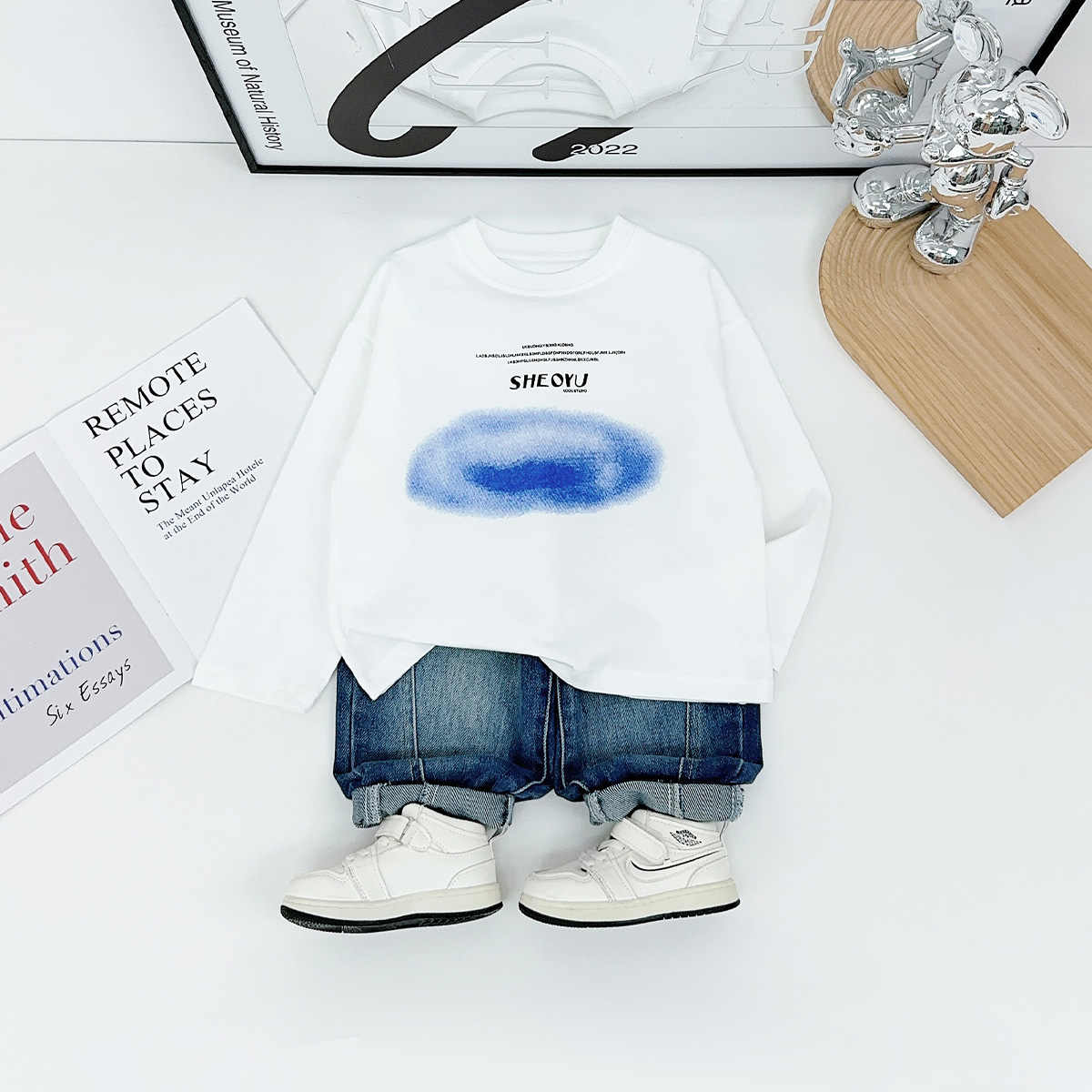 男童长袖T恤2025秋新款秋装儿童春秋打底衫 HZ25778 悠悠童话童装