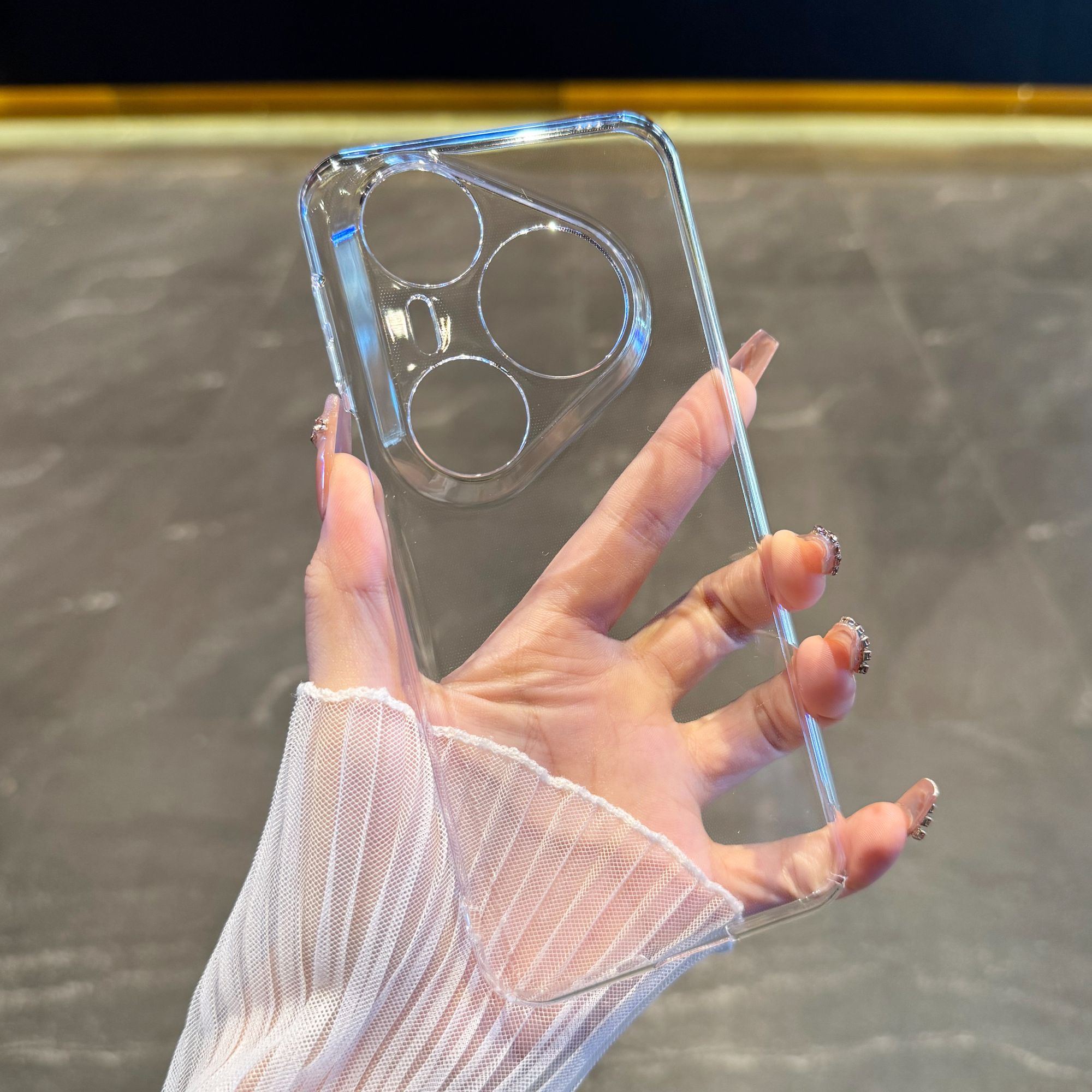 不发黄硬壳适用于华为pura80手机壳超薄透明80pro+防摔全包ultra