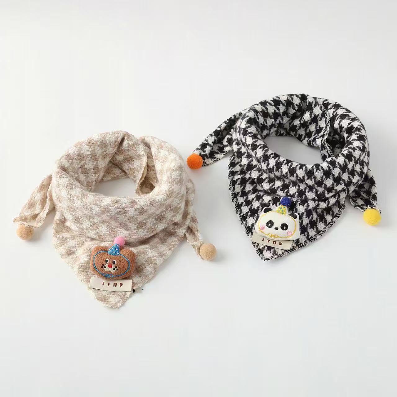 宝宝儿童百搭韩版森系公主风男童冬季围巾卡通风小孩防风秋冬季