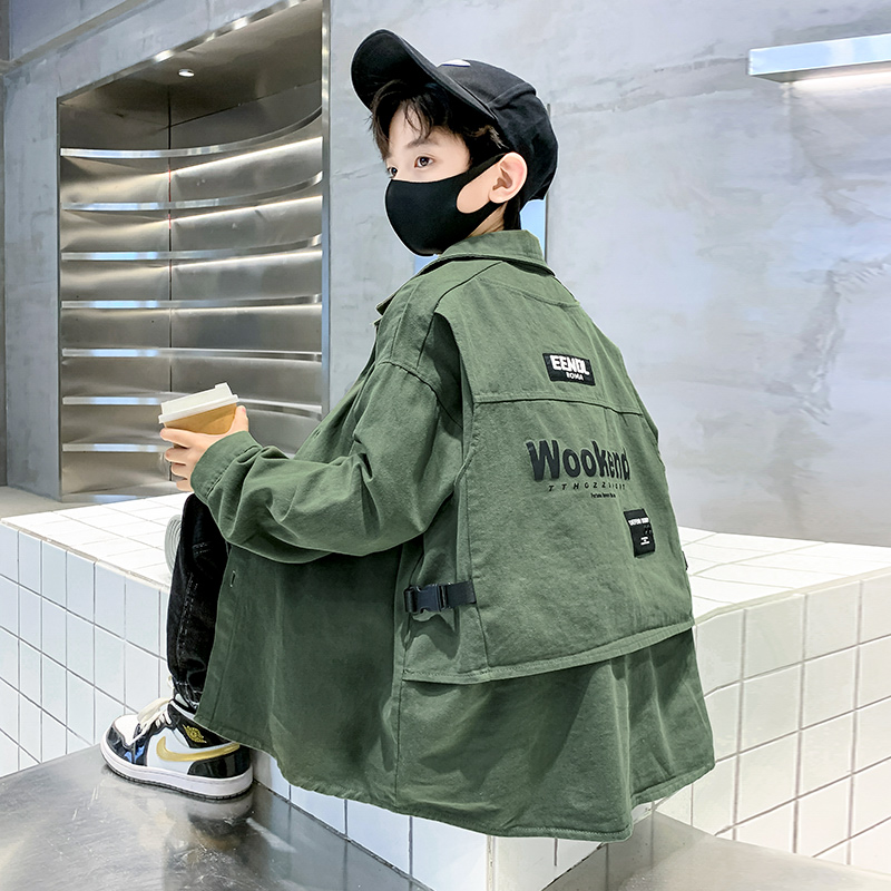 儿童装男童秋装外套2025新款春秋款中大童秋季洋气炸街帅气男孩潮