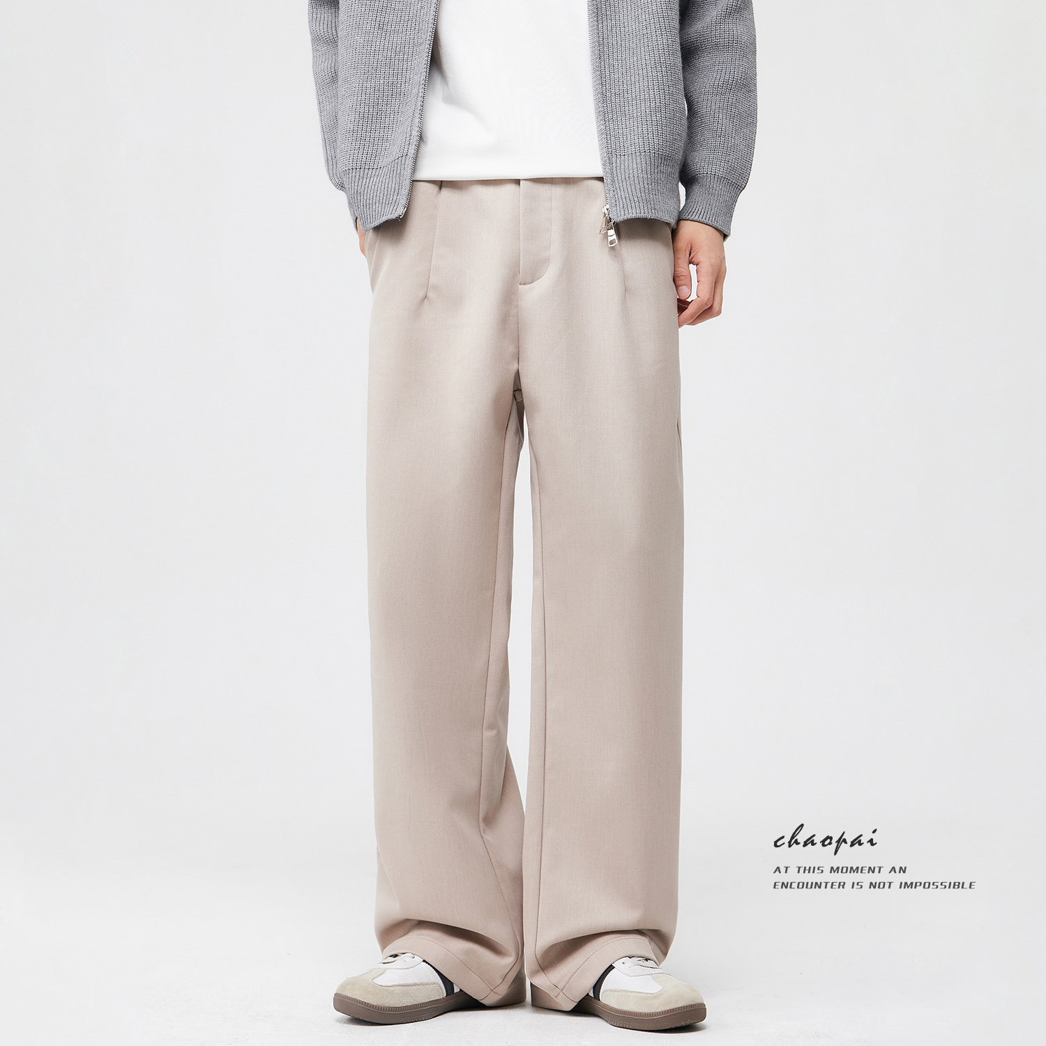 休闲西服裤子男款秋季垂感2025新款高级感阔腿秋冬男士宽松直筒裤