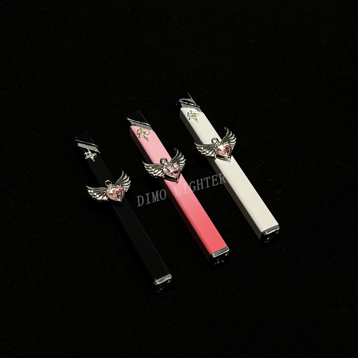 【Dimo】手作打火机送女友七夕情人节520生日礼物可爱心之翼细条