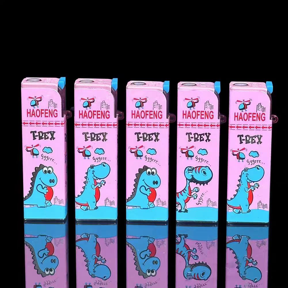 创意金属防风直冲蓝焰充气打火机可爱卡通设计适合送礼