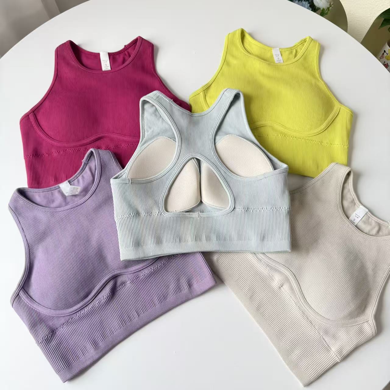 一体式透气跑步健身运动背心高强度外穿训练美背防震夏季上衣文胸