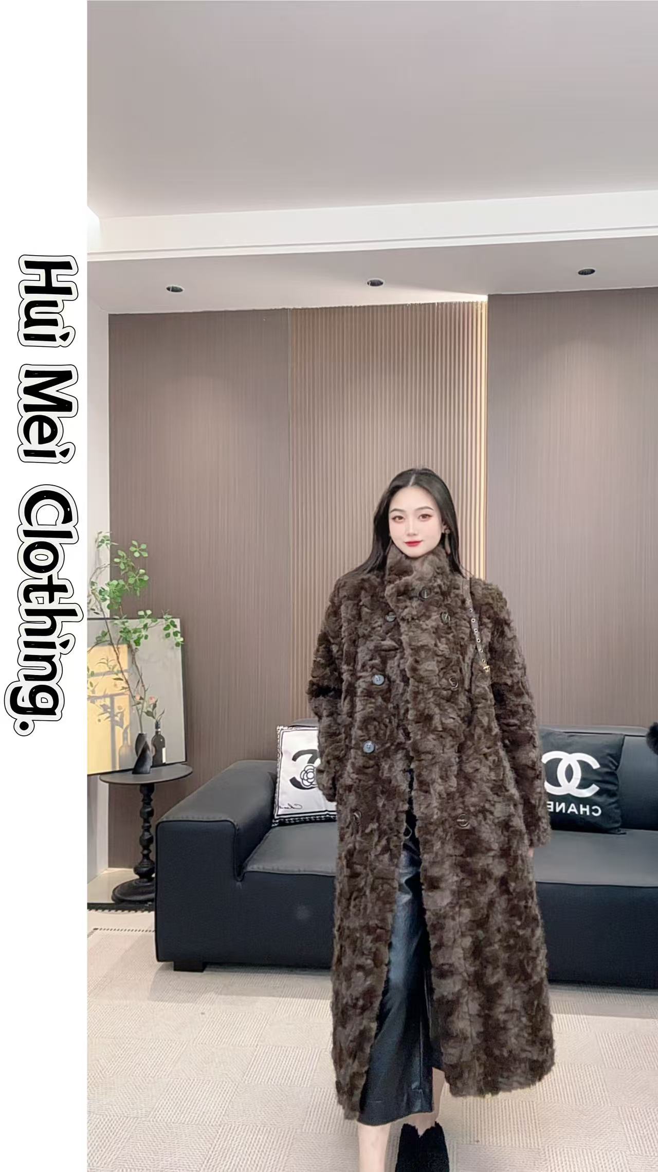 【汇美服饰】2025新款时尚立领冬季大衣外套