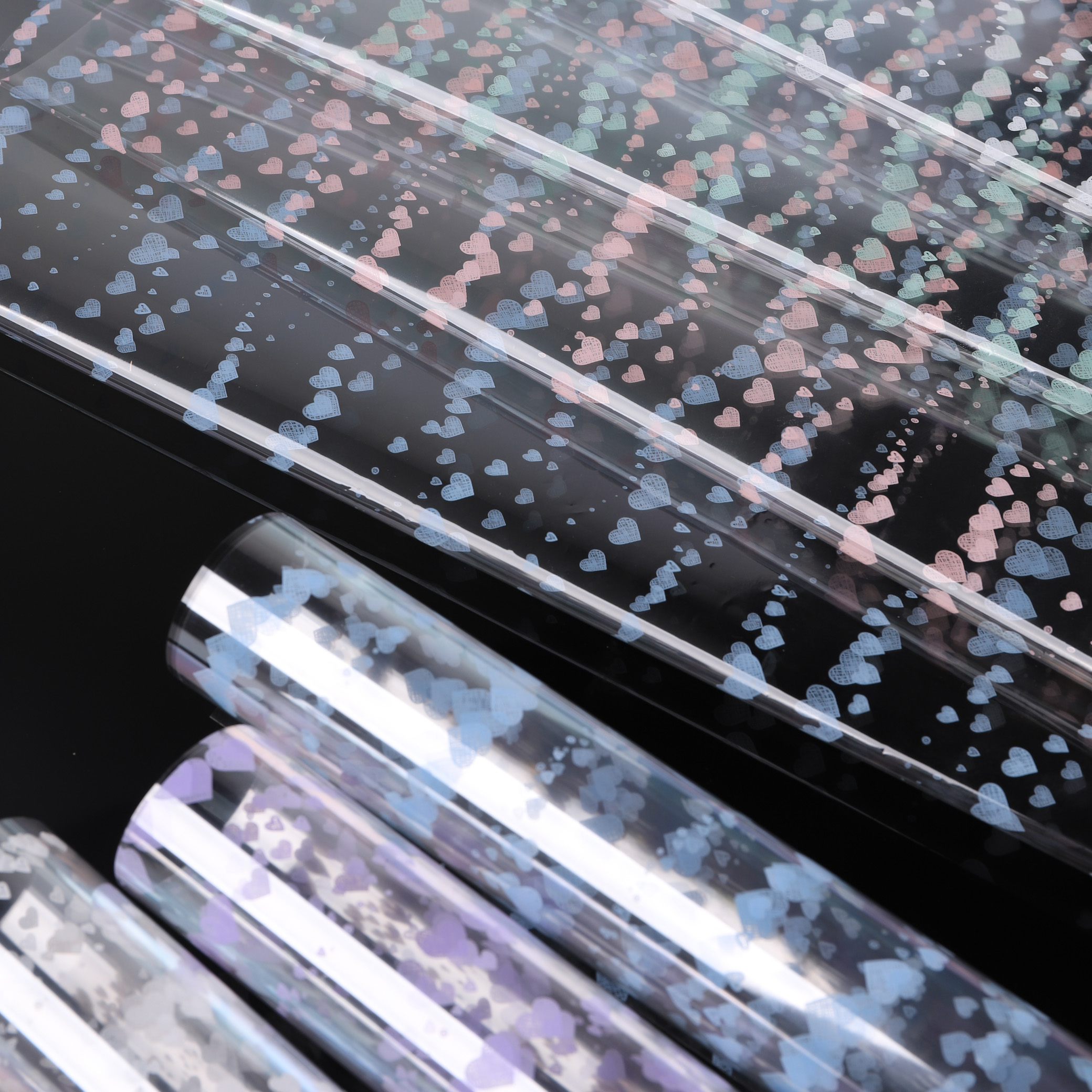 【花姿材】新款爱心电波opp膜花束花艺包装材料花艺包装纸