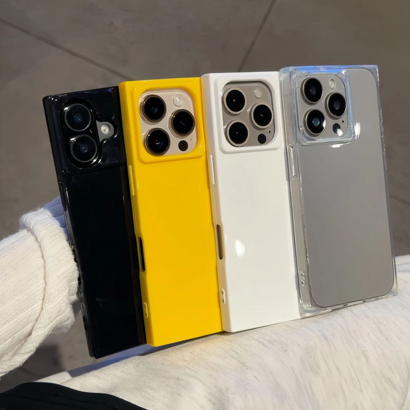 高级冰晶方块适用苹果15/16promax手机壳iPhone14/13简约12防摔软