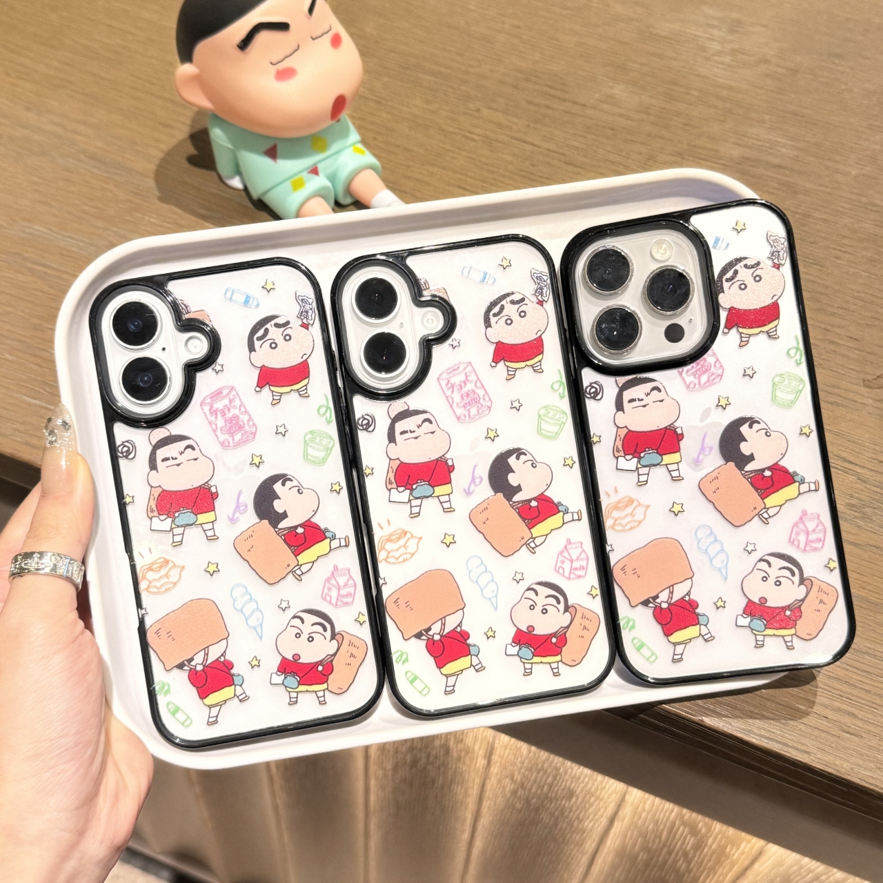 搞怪小新亚克力二合一适用苹果iPhone12/13/14/15手机壳防摔8