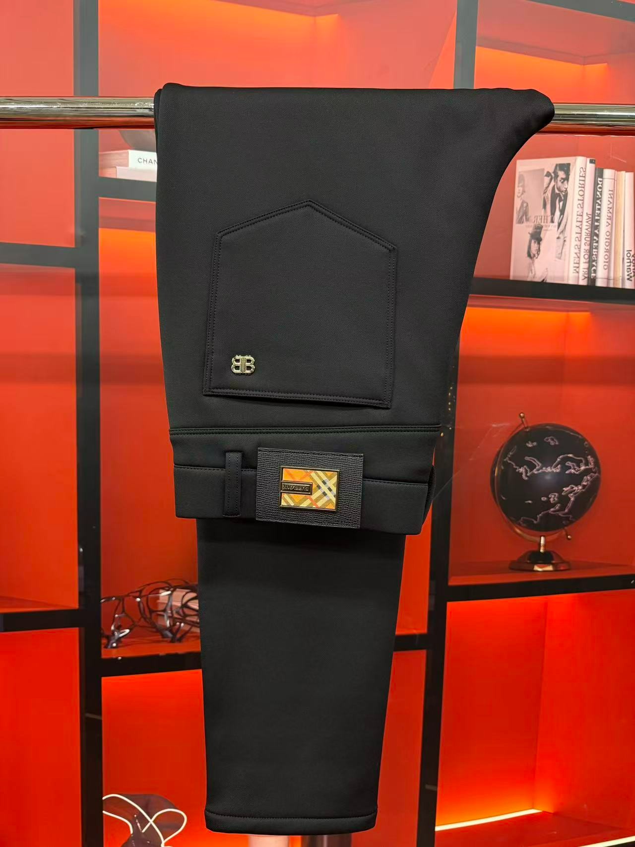 冬季保暖加厚绒【小马精品】男士高端商务修身小脚裤高弹锦氨料