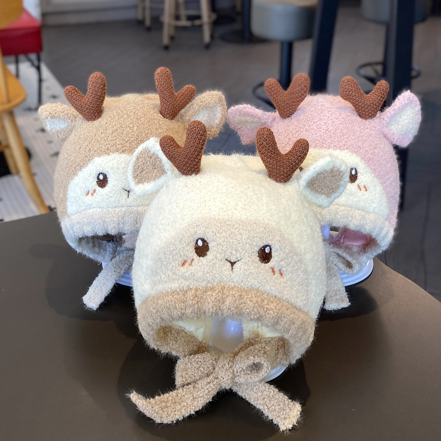 婴儿帽子秋冬可爱超萌宝宝保暖护耳帽小月龄冬季防风婴幼儿毛绒帽