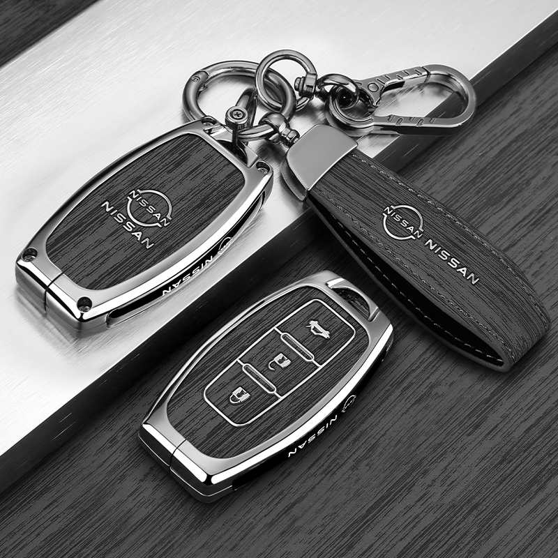 适用于日产天籁钥匙套新老款轩逸车探陆逍客奇骏金属壳劲客扣骐达