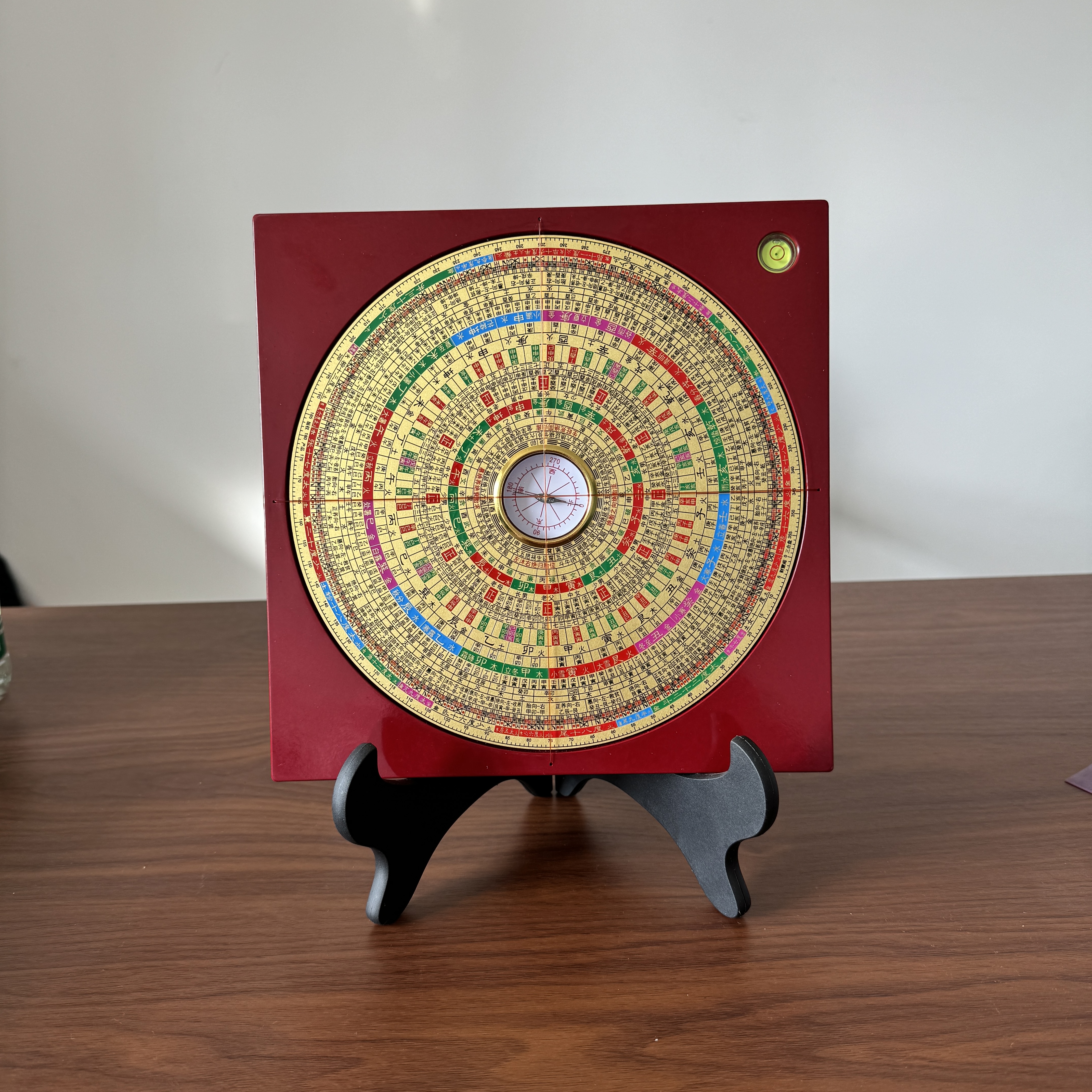 财慧阁电木8寸48吉格三合立向罗盘摆件
