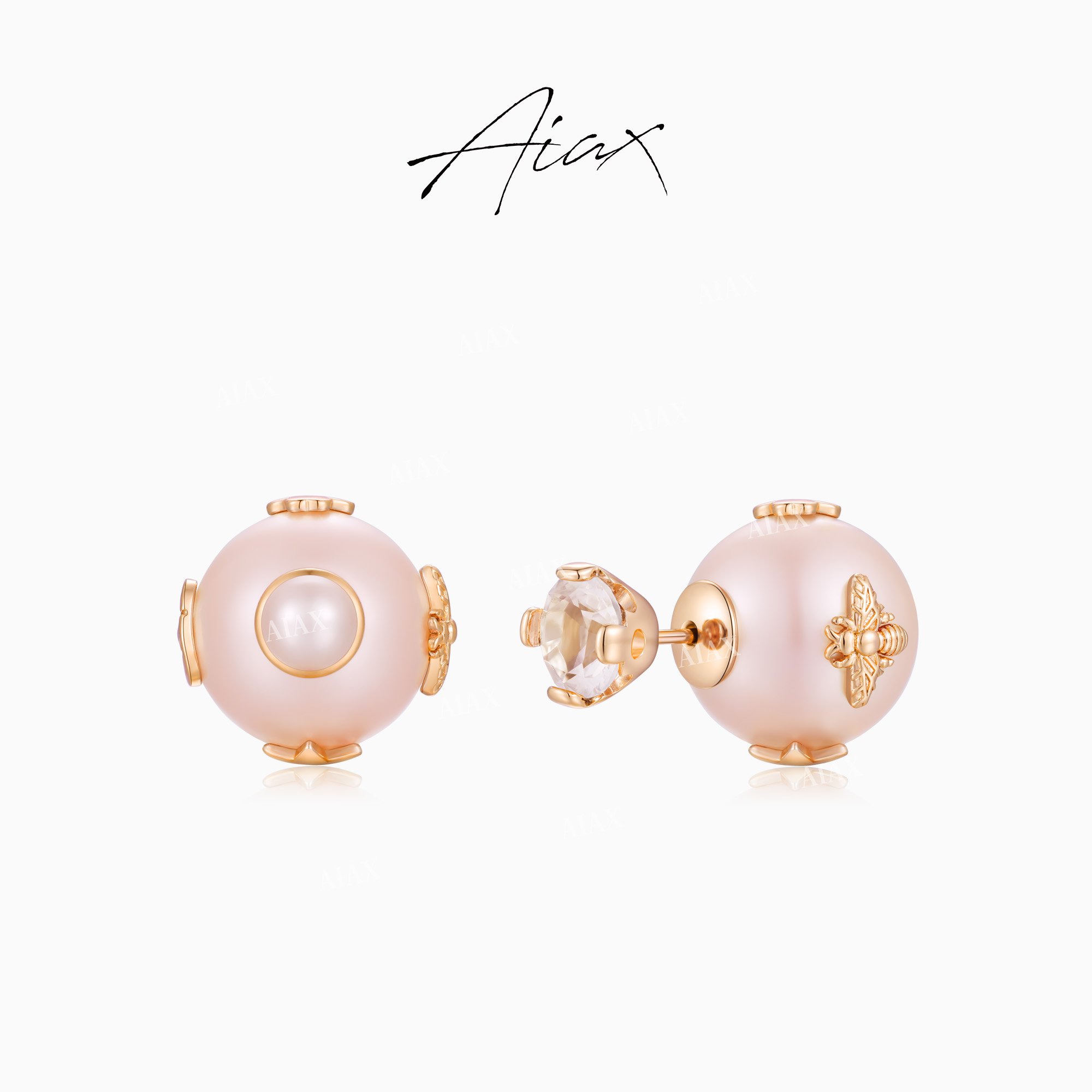 AIAX  流光风【秋上新】时尚百搭小蜜蜂星星珠珠耳环TSL1118