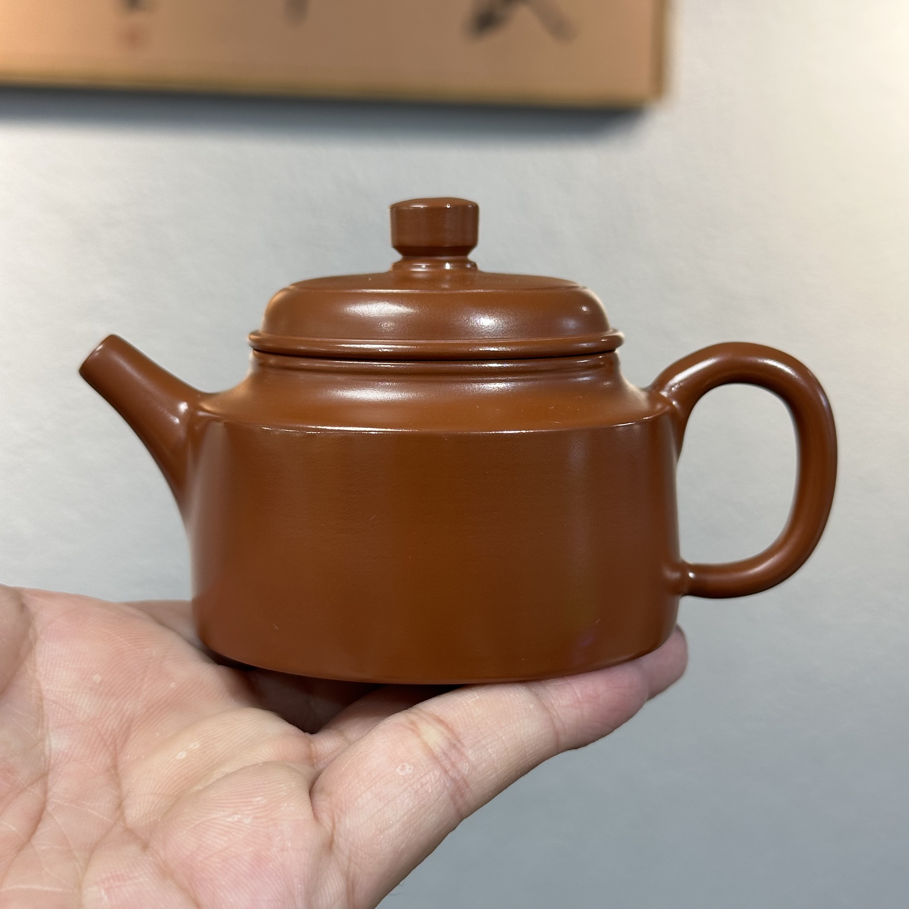 德钟壶 潮州手拉壶精工薄胎内嵌盖 老朱泥水磨全手工茶壶潮汕冲罐