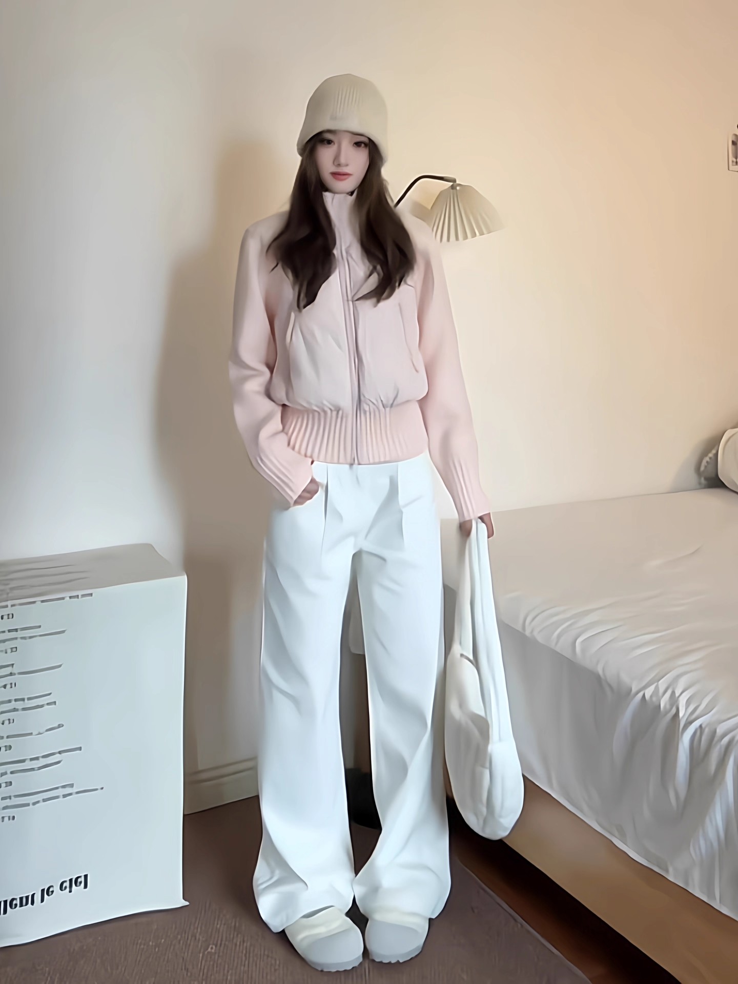 设计超好看棉服女2025冬季新款针织拼接小个子厚外套棉衣保暖棉袄